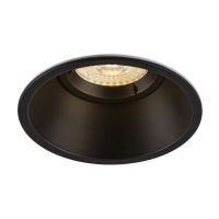 SLV Horn-O Spot Aluminium Schwarz Rund | Ausschnitt 95mm - Geeignet für 1x GU10 