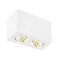 SLV Triledo Doppelt Deckenleuchte Aluminium Weiß 14W 1300lm 38D - 830 Warmweiß