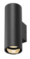 SLV Asto Aluminium Schwarz | Geeignet für 2x GU10