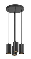 SLV Asto Aluminium Schwarz | Geeignet für 4x GU10