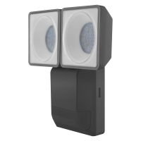 Ledvance LED-Scheinwerfer Endura Spot Schwarz 16W 1500lm 50D - 840 Kaltweiß | IP55 - Bewegungs- und Lichtsensor - Symmetrisch