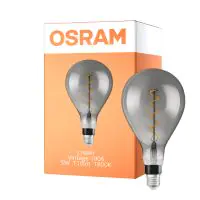 Osram Vintage 1906 LED E27 Birne Fadenlampe Smoke 160mm 5W 110lm - 818 Extra Warmweiß | Dimmbar - Ersatz für 25W
