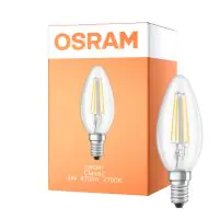 Osram Classic LED E14 Kerze Fadenlampe Klar 4W 470lm - 827 Extra Warmweiß | 3 Step Dim - Ersatz für 40W