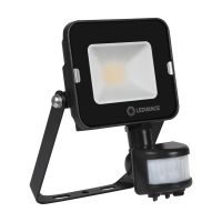 Ledvance LED-Scheinwerfer Kompakt Schwarz 10W 1000lm 100D - 840 Kaltweiß | IP65 - Symmetrisch - Bewegungs- und Lichtsensor