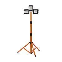 Ledvance LED-Scheinwerfer Baustrahler Tripod Dunkel Grau 1X30W and 2x5W 3280lm 110D - 840 Kaltweiß | IP54 - Wiederaufladbar - Symmetrisch 