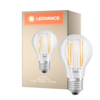 Ledvance Classic LED E27 Birne Fadenlampe Klar 7.5W 1055lm - 827 Extra Warmweiß | Dimmbar - Ersatz für 75W