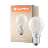 Ledvance Classic LED E27 Birne Fadenlampe Matt 7.5W 1055lm - 940 Cool white | Höchste Farbwiedergabe - Dimmbar - Ersatz für 75W