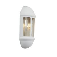 Ansell LED-Wandleuchte Latina Halblaterne Weiß - Geeignet für E27 bis zu 42W | IP65