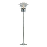 Nordlux Vejers Sockellampe Verzinkter Stahl und Glas Grau | IP54 - Geeignet für E27