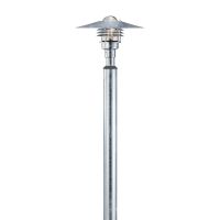 Nordlux Vejers 2M Sockellampe Verzinkter Stahl und Glas Grau | IP54 - Geeignet für E27