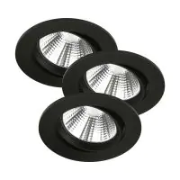Mehrfachpackung 3x Nordlux Spot Fremont Metall Schwarz 4.5W 345lm 36D - 827 Extra Warmweiß | 85mm - IP23- Dimmbar