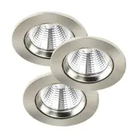 Mehrfachpackung 3x Nordlux Spot Fremont Metall Grau 4.5W 345lm 36D - 827 Extra Warmweiß | 85mm - IP23- Dimmbar