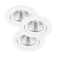 Mehrfachpackung 3x Nordlux Spot Fremont Metall Weiß 4.5W 345lm 36D - 827 Extra Warmweiß | 85mm - IP23- Dimmbar