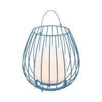 Nordlux Tischlampe Jim To-Go Portable Akku Blau 3W 300lm - 827 Extra Warmweiß | 3-Stufen Dimmbar 