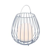Nordlux Tischlampe Jim To-Go Portable Akku Metall Grau 3W 300lm - 827 Extra Warmweiß | 3-Stufen Dimmbar 