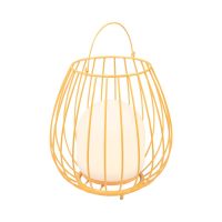 Nordlux Tischlampe Jim To-Go Portable Akku Metall Orange 3W 300lm - 827 Extra Warmweiß | 3-Stufen Dimmbar 