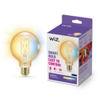 WiZ Smart LED E27 Globe G95 Fadenlampe Gold 7W 640lm | Höchste Farbwiedergabe - Dimmbar - Ersatz Für 50W