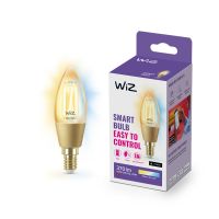 WiZ Smart LED E14 Kerze Fadenlampe Gold 5W 370lm | Höchste Farbwiedergabe - Dimmbar - Ersatz Für 25W