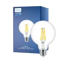 Philips MASTER Value LED Globe E27 93mm Fadenlampe Klar 5.9W 806lm - 922-927 Extra Warmweiß | Höchste Farbwiedergabe - Dimmbar - Ersatz Für 60W