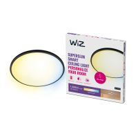 WiZ Smart LED Deckenleuchte SuperSlim Schwarz 16W 1300lm - 927-965 Abstimmbares Weiß | IP20 - Höchste Farbwiedergabe - Wifi Dimmbar