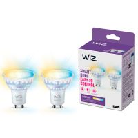 Doppelpack 2x WiZ Smart LED-Spot GU10 PAR16 5W 400lm 36D | Höchste Farbwiedergabe - Dimmbar - Ersatz Für 50W
