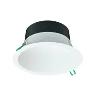 Philips LED Downlight CoreLine DN142B Aluminium Weiß 24.9W 2350lm 90D - 830 Warmweiß | Ausschnitt 200mm - IP54/IP20 - Interact Dimmbar - Weiß Reflektor - 3 Stunden Notbeleuchtung