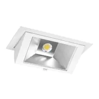 LED Downlight Wallwasher Wally Maxi Weiß 46W 6300lm 70x75D - 830 Warmweiß 