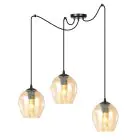 Emibig Pendelleuchte Level Stahl Schwarz | Geeignet für 3x E27 - Max 15W