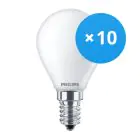 Mehrfachpackung 10x Philips klassisch LEDlustre E14 P45 2.2W 827 Matt | Ersatz für 25W
